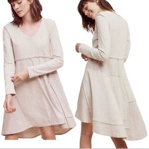 Anthropologie MAEVE Northward Swing Dress Knit and Linen Patchwork Size XS